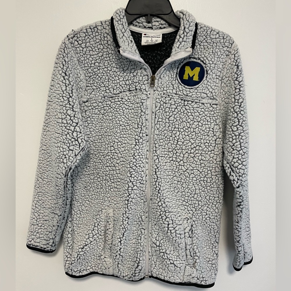 Champion Michigan zip up fleece Sherpa